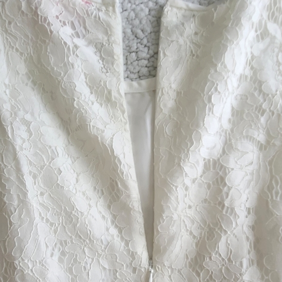 Catherine Malandrino White Lace Peplum top Small - Picture 4 of 5